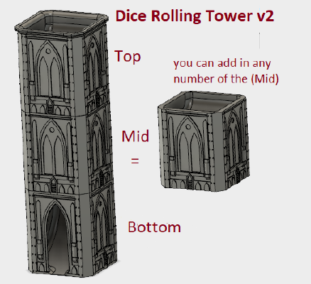 Dice Rolling Tower v2 | 3d print model