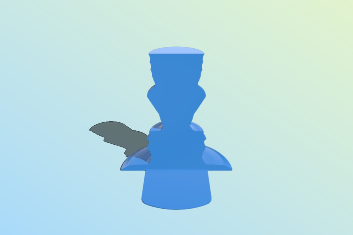 Robin Williams' Profile Bookend with Solidworks 2014 source