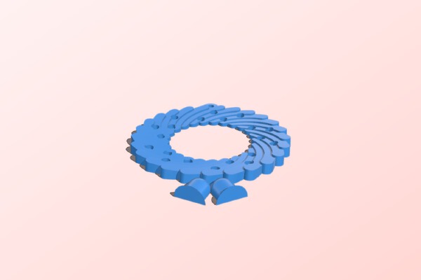 Christmas Wreath Ornament 5mm LED | 3d print model
