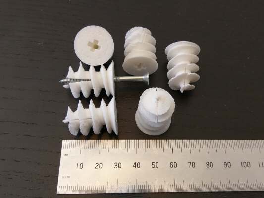 Customizable Drywall Anchors, Auger-Style | 3d print model