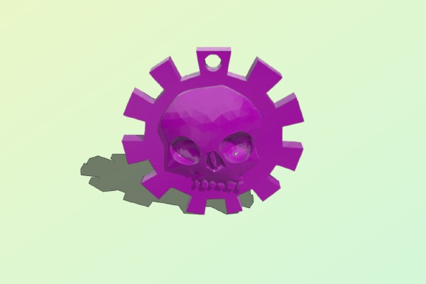 Skull keychain | 3d print model