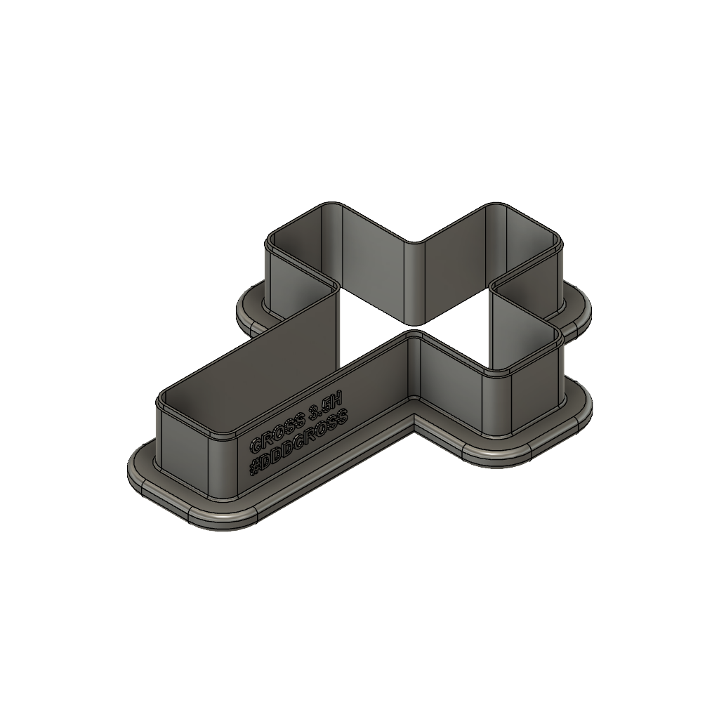 Cross Rounded Cookie Cutter (6 Sizes)