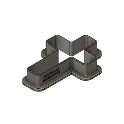 Cross Rounded Cookie Cutter (6 Sizes) | 3d print model