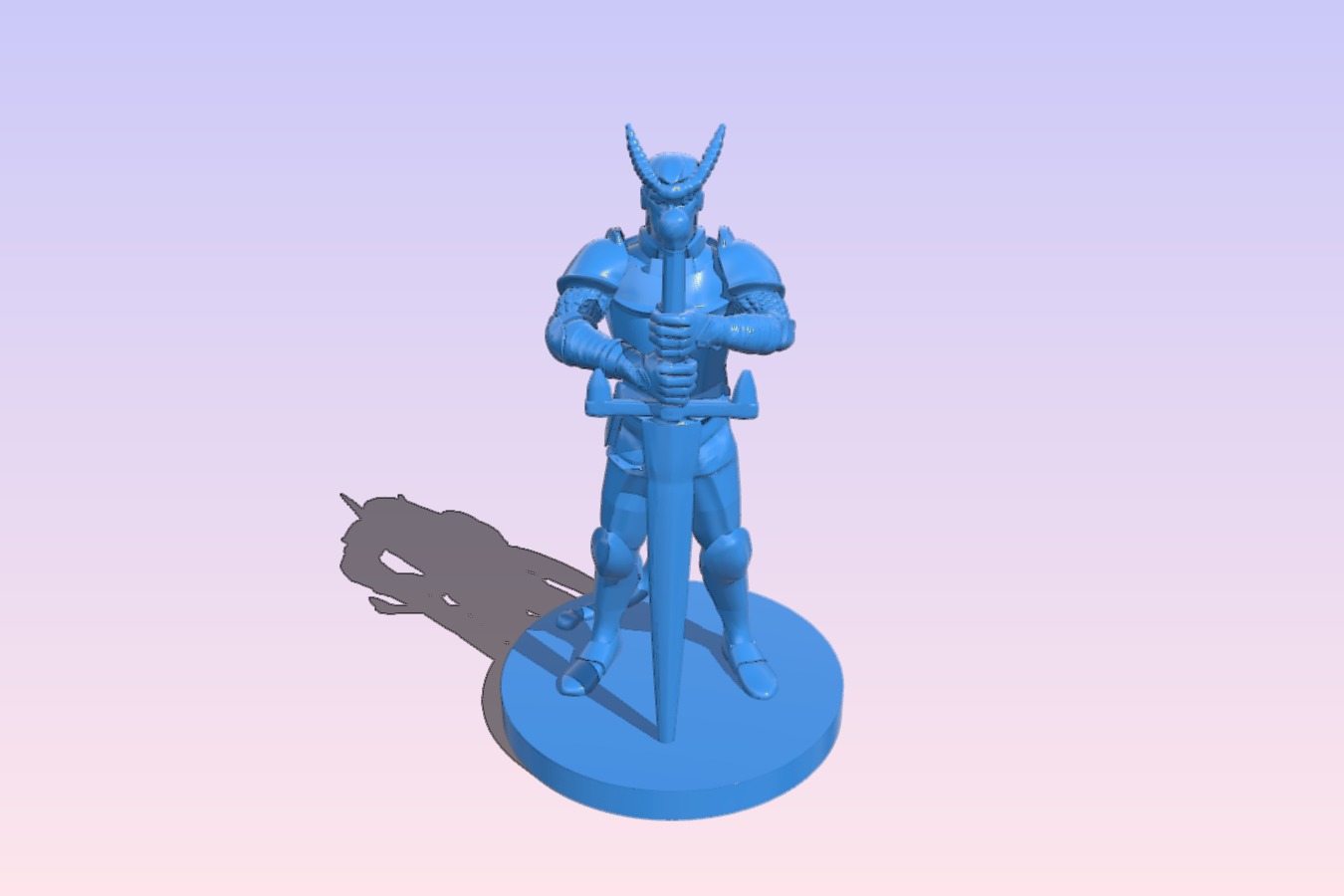 Tiefling Paladin holding Greatsword