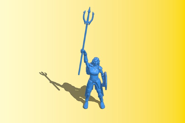 Female Elven Cleric of Temptest | 3d print model