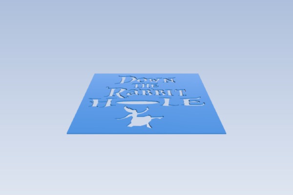 Alice in Wonderland Stencil | 3d print model