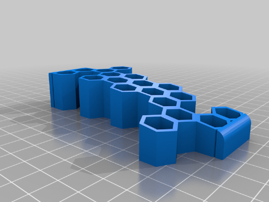 Keyboard Wrist Rest (Middle part for full size) - Hexagon Pattern | 3d print model