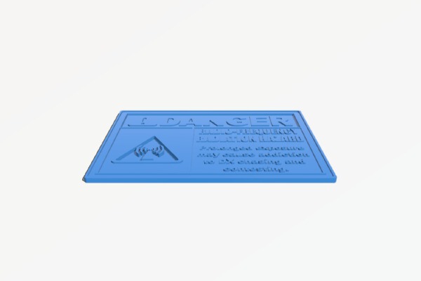 Fun Ham Radio RF Danger Sign (multicolor) for the ham shack | 3d print model