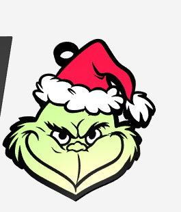 the Grinch ornament multi material | 3d print model