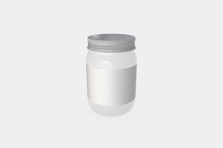 Glass Jar with Metal Lid Mockup