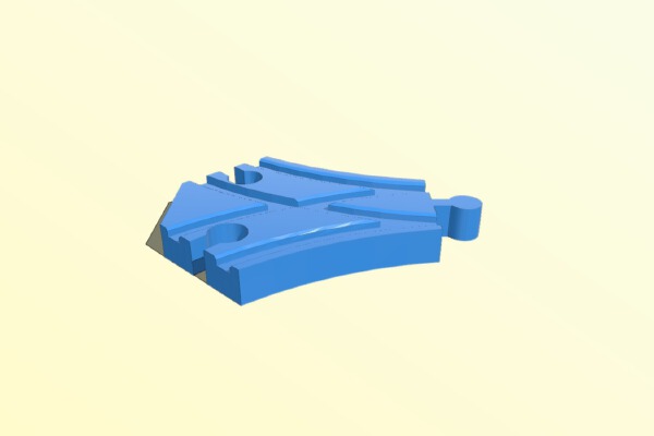 Y Splitter - Wooden Train Rails | 3d print model