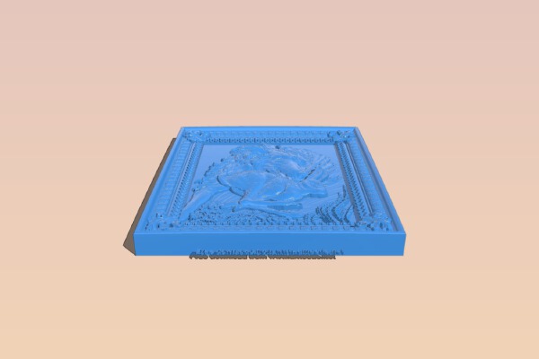 Picture of a wolf hunting a rabbit | 3d print model