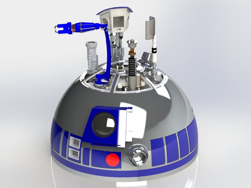 R2-D2 Dome Mechanism Part 1 by Matt Zwarts