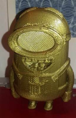 Minion (front) with replaceable eyes | 3d print model