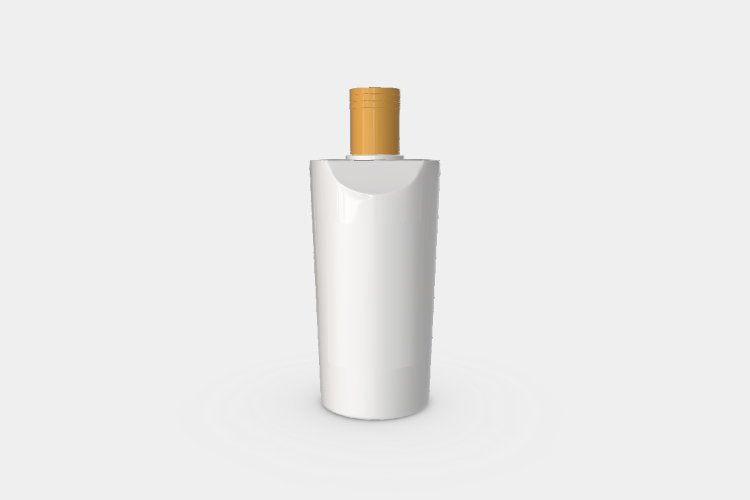 Wine Bottle with yellow Cap Mockup