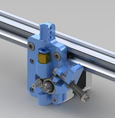 Bowden Extruder For the Front Bar | 3d print model