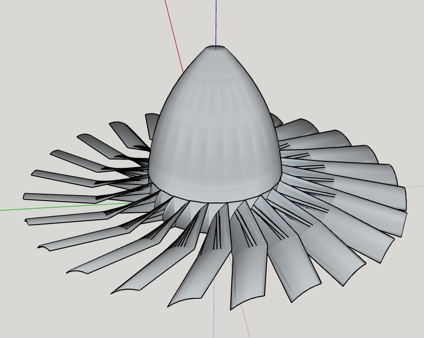 Main Turbine Blade for a Jet Engine - 3DPEA