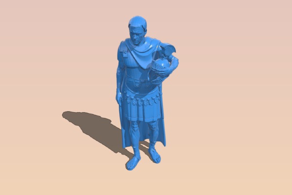 Soldier holding a hat | 3d print model