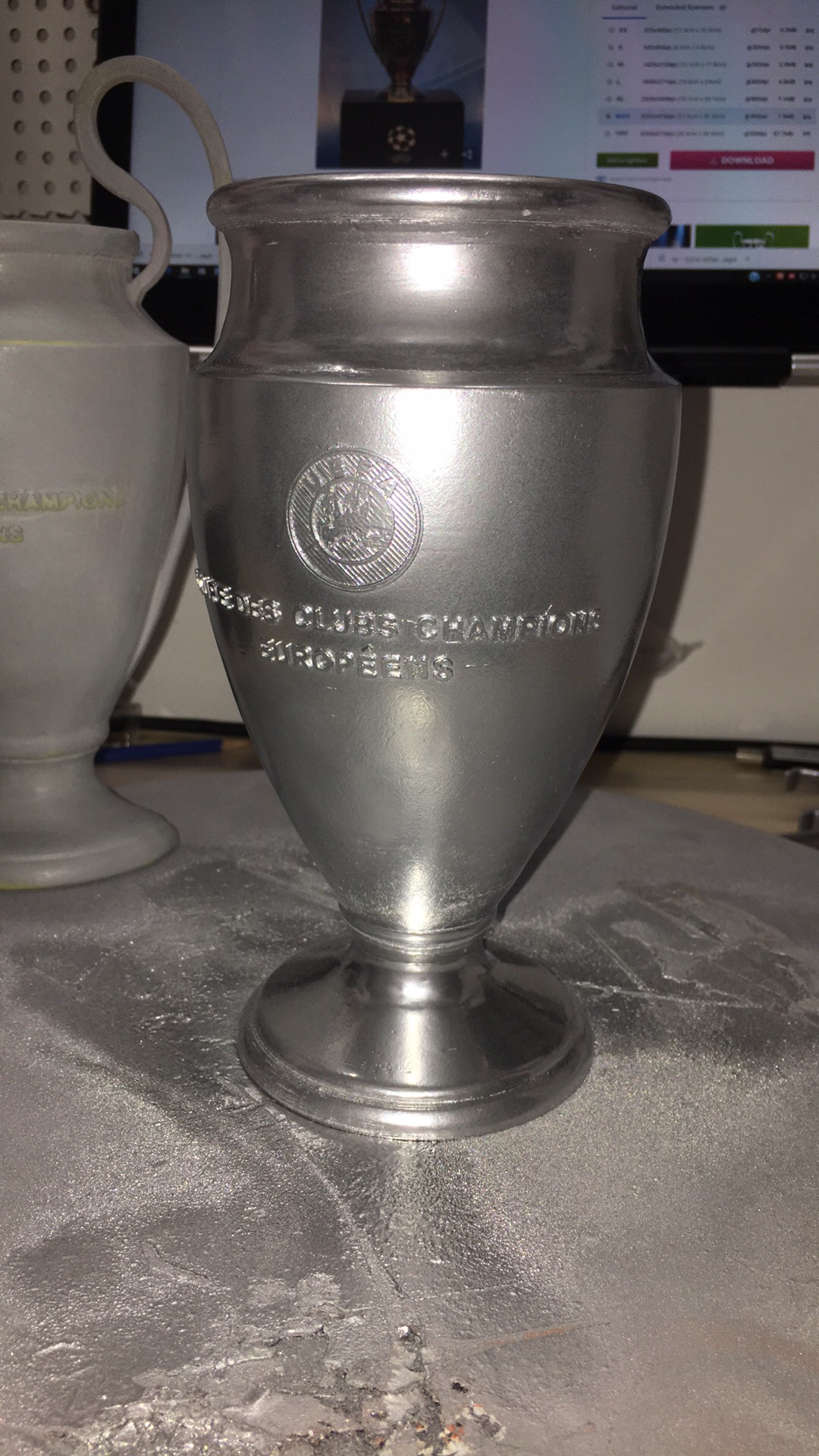 Champion's league cup - text ans symbol