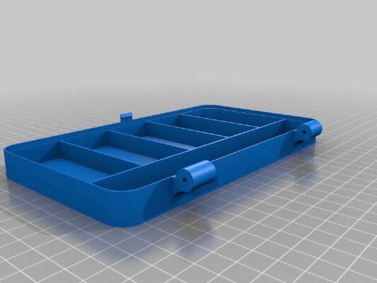 My Customized hinged box 1xN V2 | 3d print model