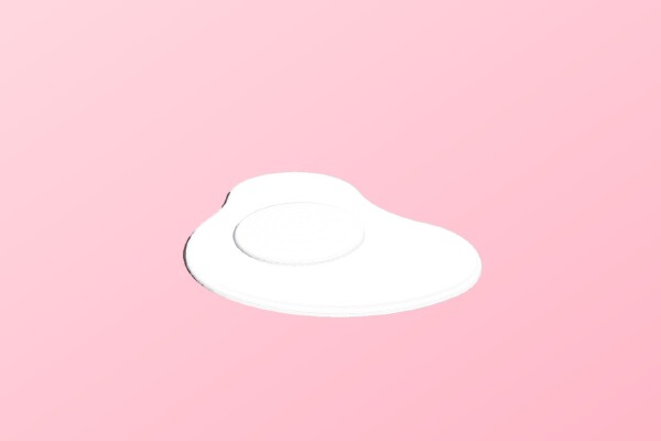 Fried egg - dual extrusion | 3d print model