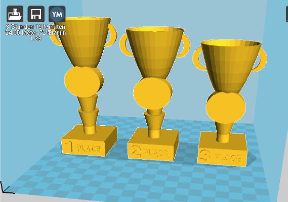 Pokale 1-3, Winnercup 1 - 3 | 3d print model