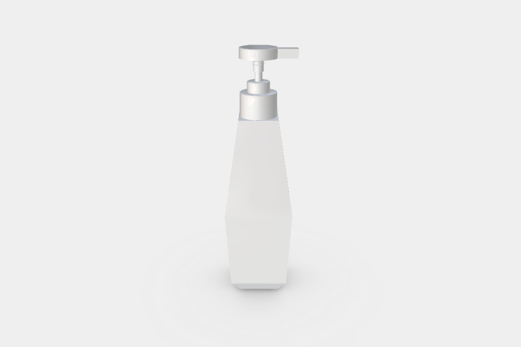 Transparent Cosmetic Packaging Bottle Mockup