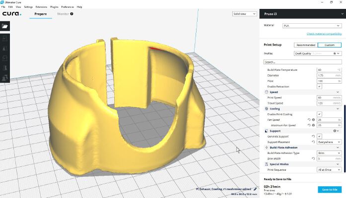 Exhaust Cowling for Dyson Animal V6 | 3d print model