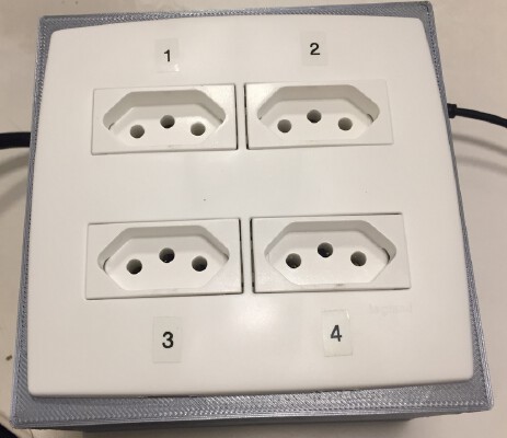 NodeMCU ESP8266 4 Power Plug Case | 3d print model