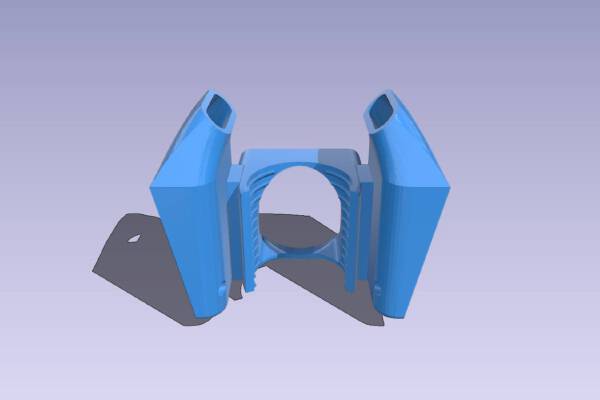 E3D V6 fan duct | 3d print model