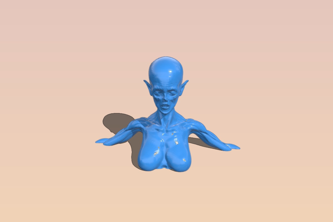 Zombie women queen bust