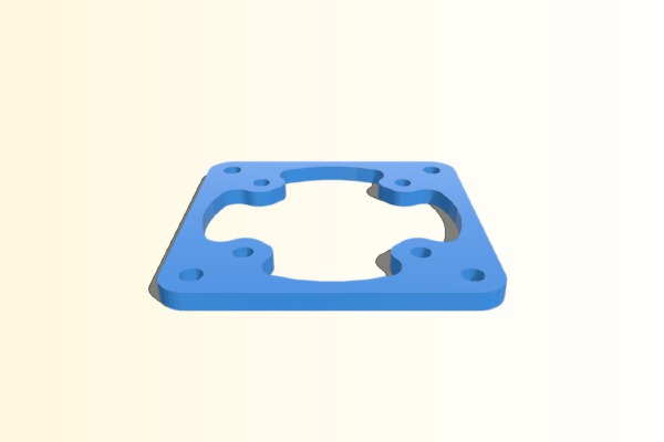 NEMA-34 mount to NEMA-23 motor adapter plate | 3d print model