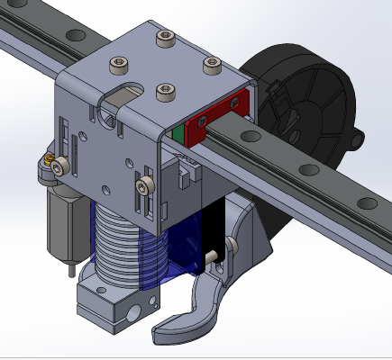 E3DV6 mount for Sapphire PRO | 3d print model