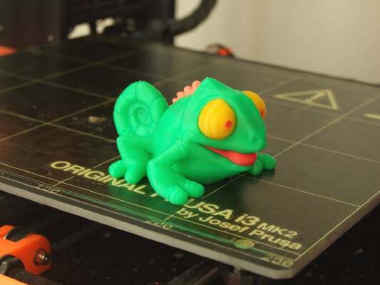 Klint the Chameleon (multi-color version) | 3d print model