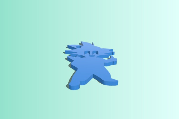 goku thumbs up key chain | 3d print model