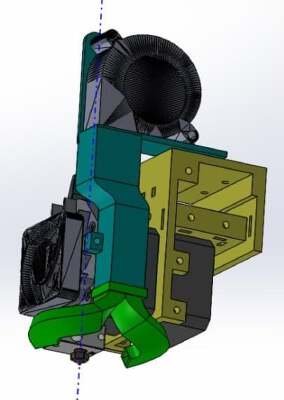 Sapphire Plus mount for Mellow NF-BMG BMG NF-WIND Aero direct extruder | 3d print model