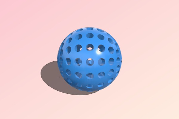 Wiffle Ball 50mm Radius | 3d print model