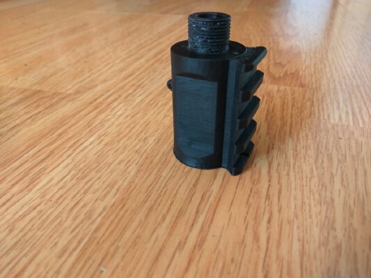 Airsoft KJW MK1 Suppressor Adaptor with Rail | 3d print model