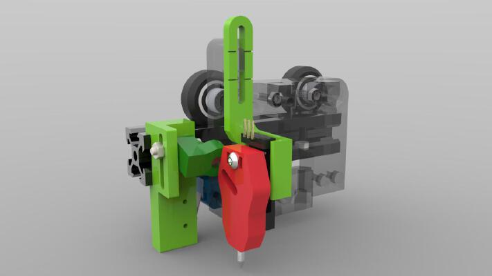 Touch-mi auto level sensor bracket for "Anet e10 _ e12- Improved X-carriage" | 3d print model