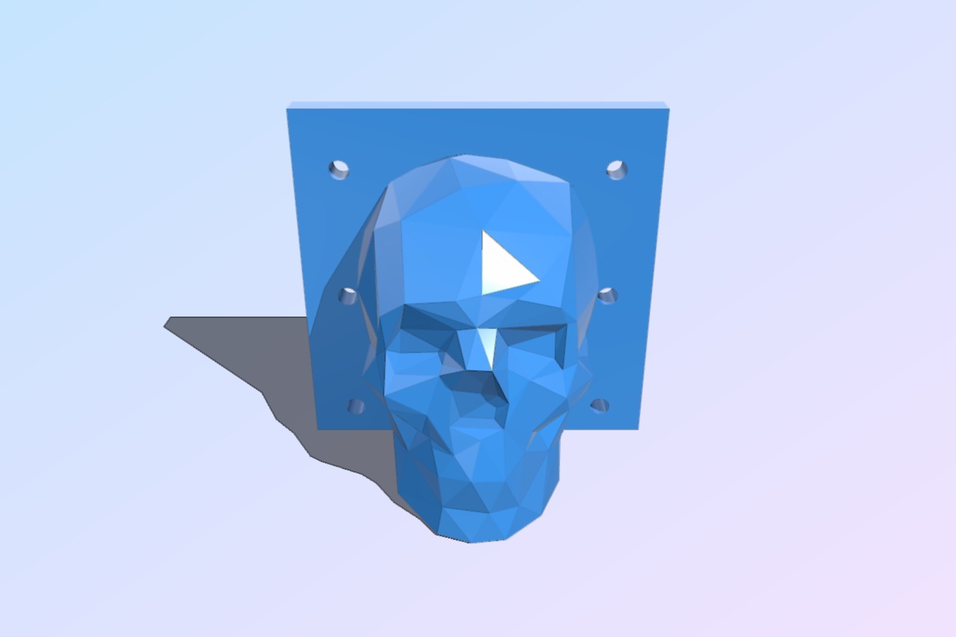 Low poly Skull fruit mold