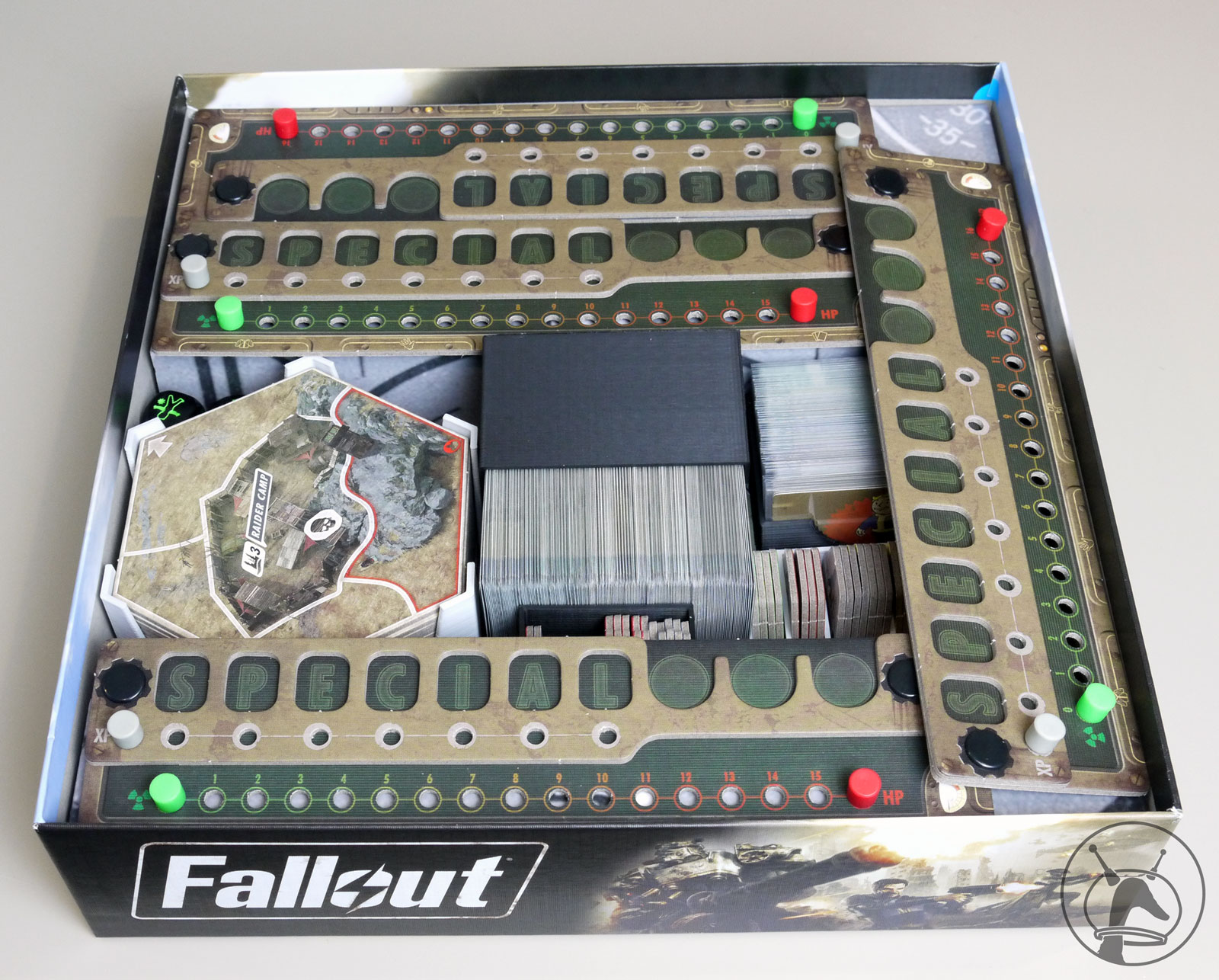 Fallout: The Boardgame - Storing elements _ éléments de rangement