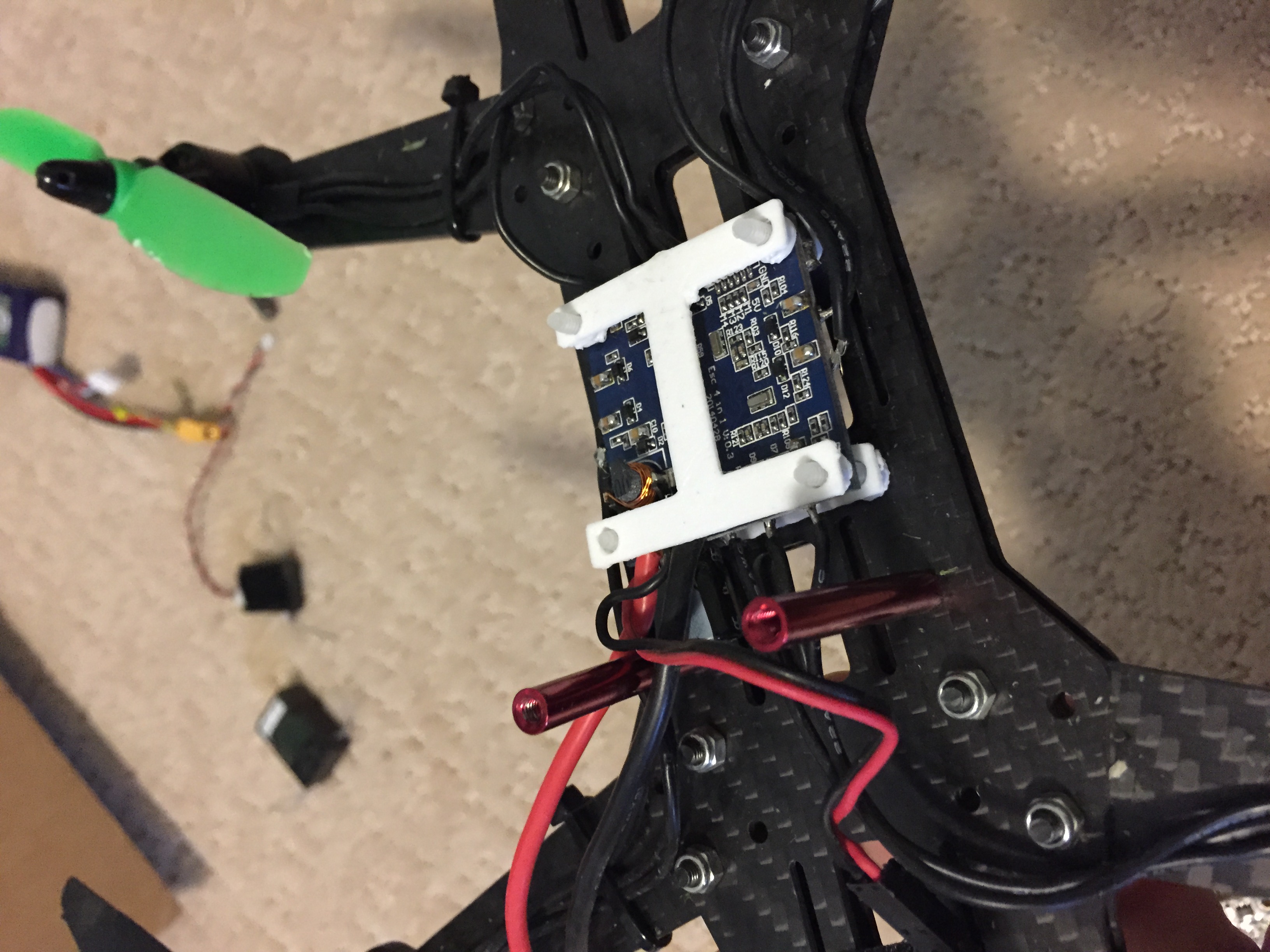 Flight controller spacer mount for ZMR250