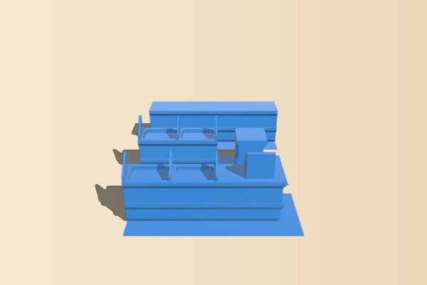 OO_HO 1950 Cafe Counter | 3d print model