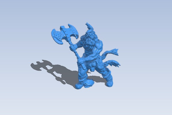 Barbarian Axe Warrior | 3d print model