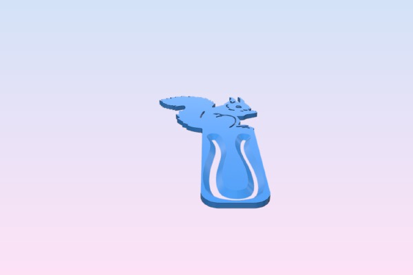Squirrel Bookmark | 3d print model
