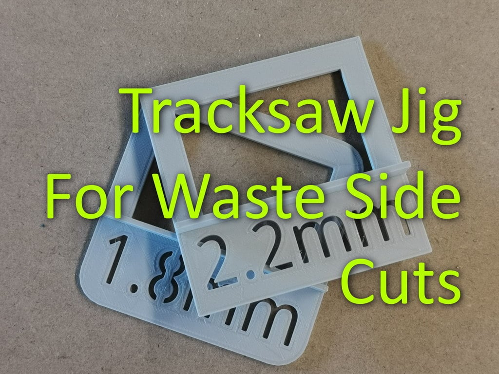 Tracksaw jig for waste side cuts