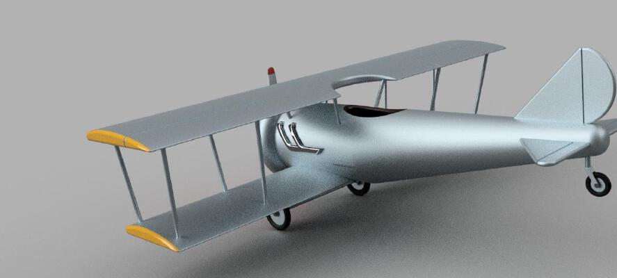 Biplane with Heart | 3d print model