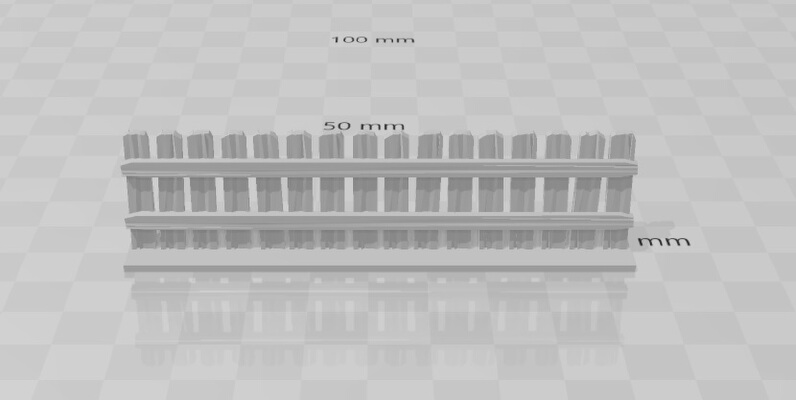 DnD Wood Fence with Door 28mm | 3d print model