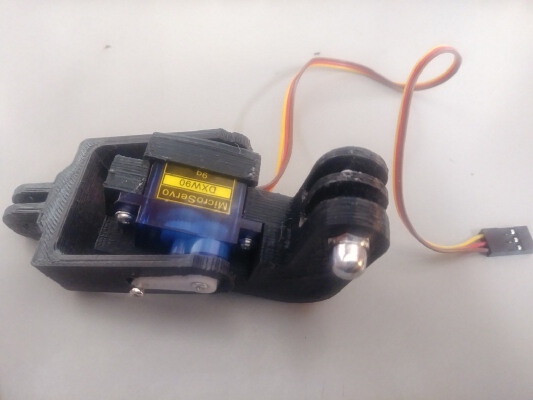 Servo Tilt GoPro style mount | 3d print model