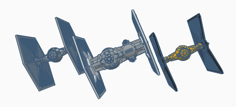TIE Brute (Star Wars Legion scale) | 3d print model